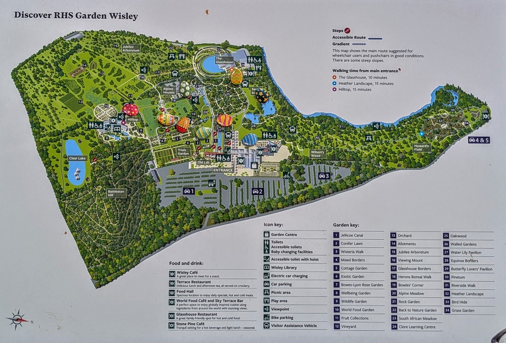 Map of RHS Garden Wisley