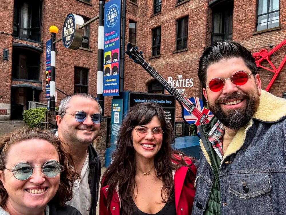 The four of us outside the Beatles Story Museum in Liverpool
