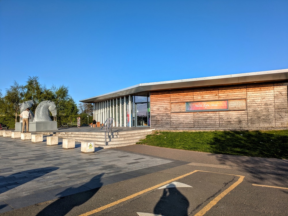 Visitor center at The Kelpies