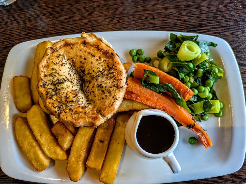 Chicken & pulled ham pie at Ben Nevis Bar in Fort William