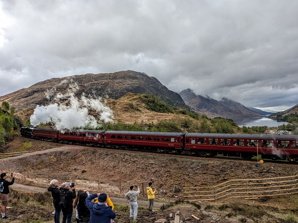 Jacobite steam train on its way to Fort William