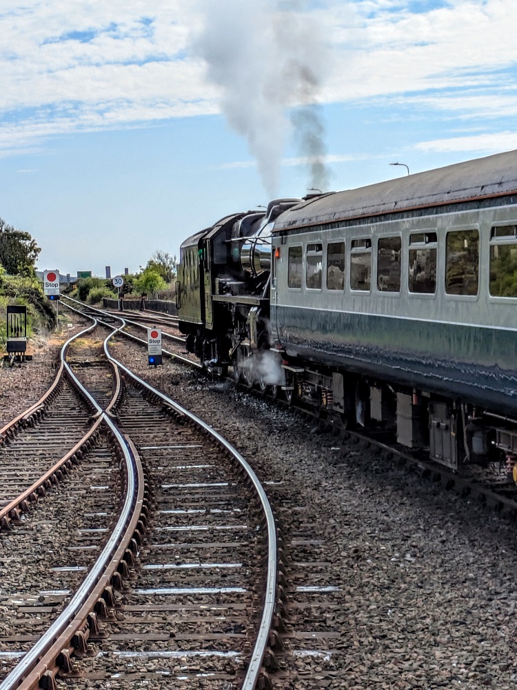 Jacobite steam train ready to leave Mallaig