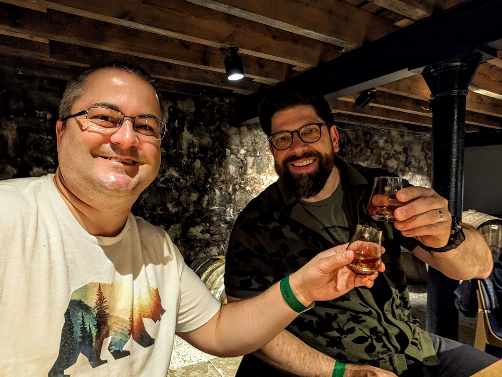 Mark and I enjoying the tasting