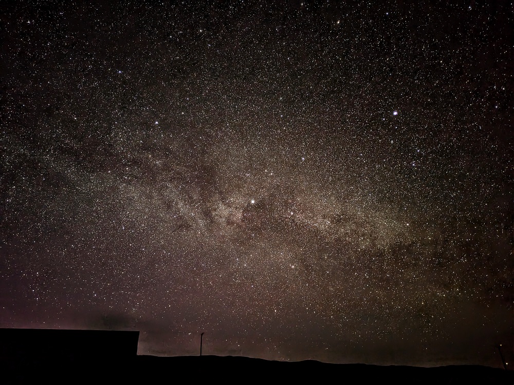 Night sky above The Two Byres