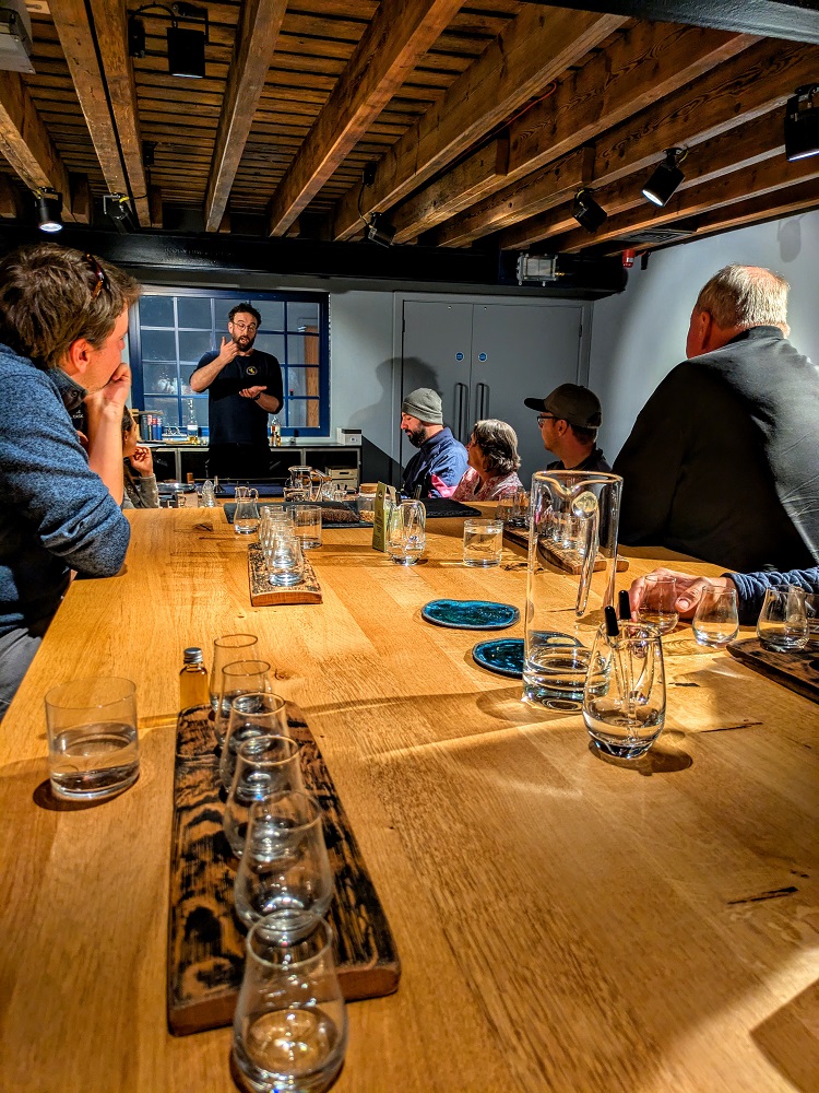 Our tour guide sharing more about the Talisker distilling process