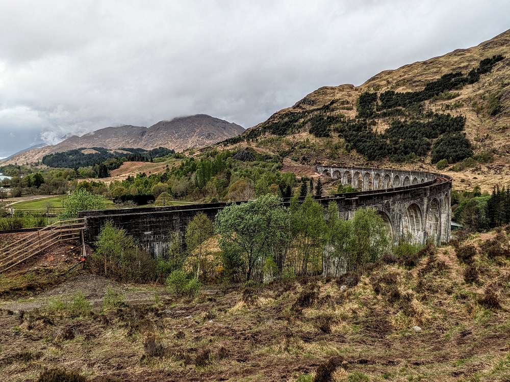 Our view of Glenfinnan Viaduct from the east viewpoint