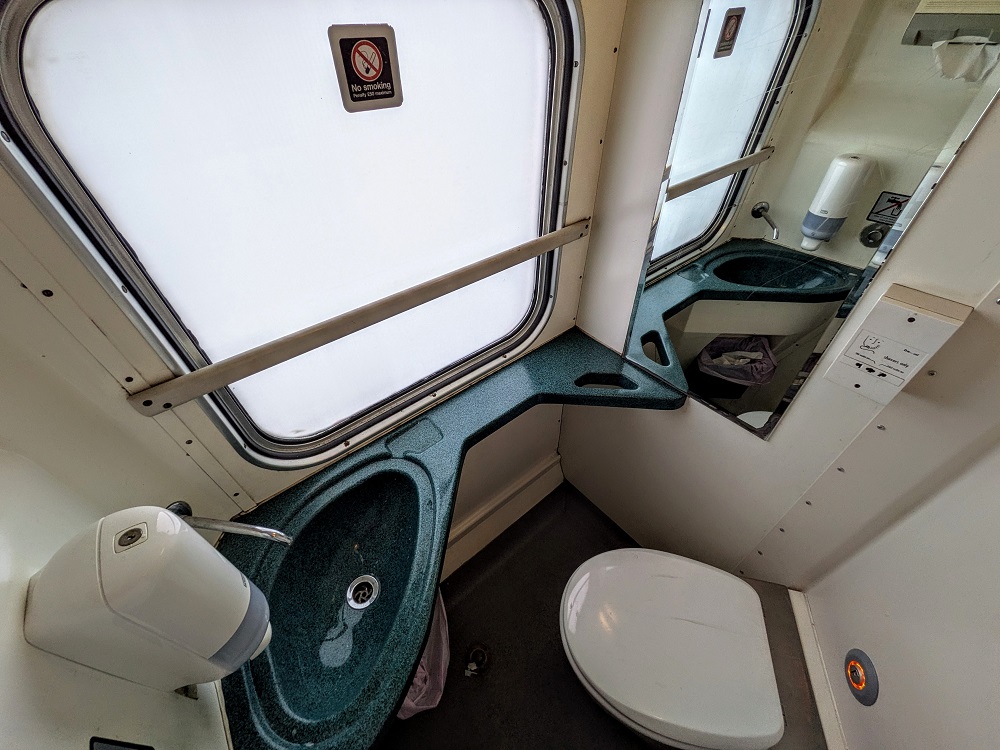 Restroom on the Jacobite steam train