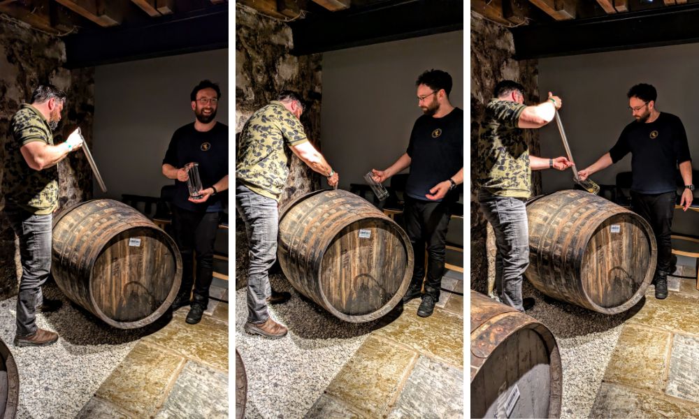 Talisker Cask Draw & Tasting Experience - Stages of drawing from a cask