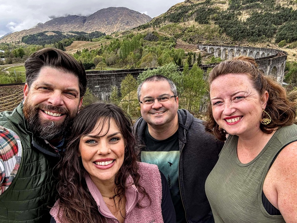 The four of us at Glenfinnan Viaduct