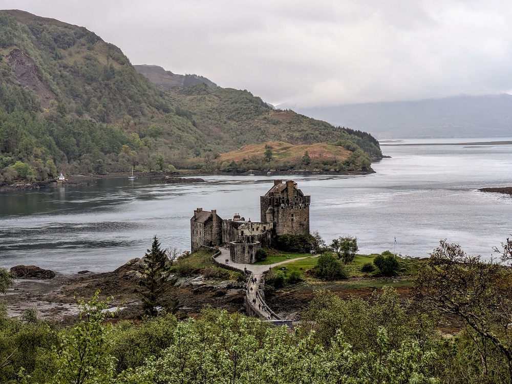 View of Eilean Donan Castle from Eilean Donan Lookout