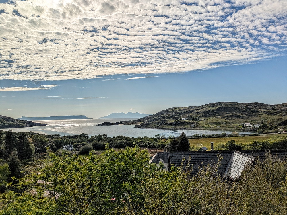 View out to the sea on the journey back