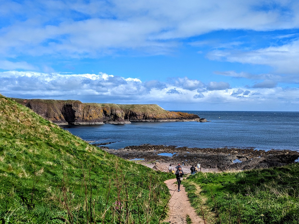 Dunnottar Castle - Path down to the beach