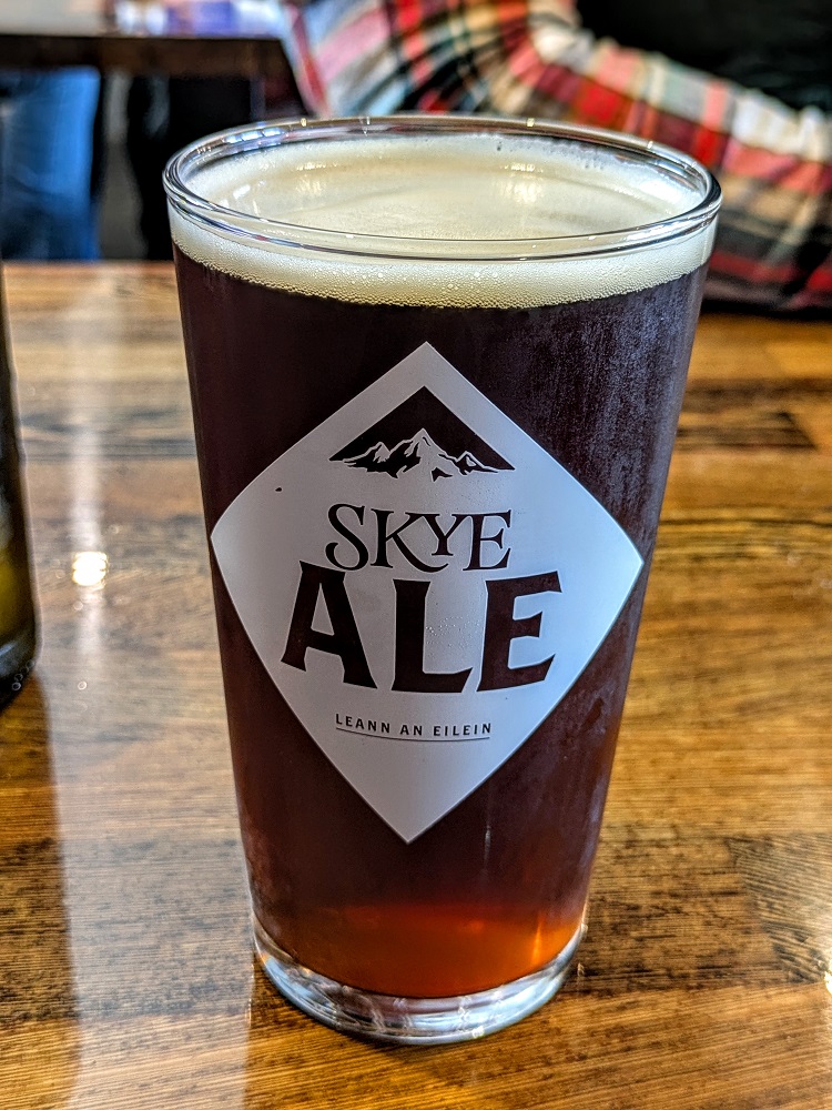 Isle of Skye Brewery red ale at Bakur Bar
