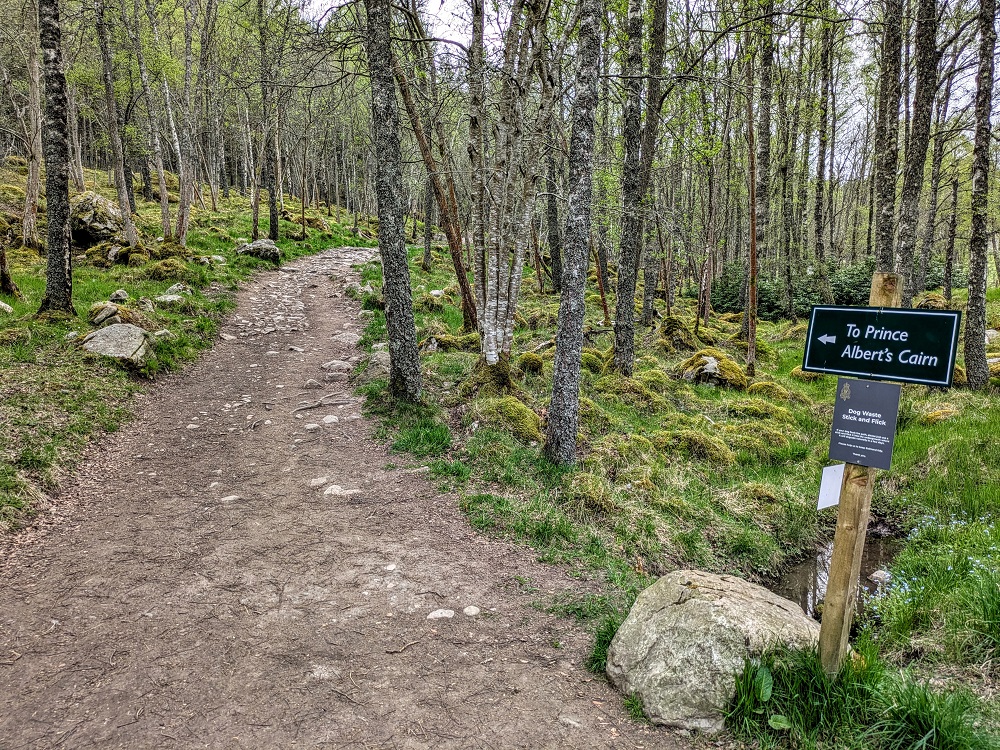 One of the less steep parts of the trail to Prince Albert's Cairn