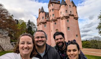 The four of us at Craigievar Castle