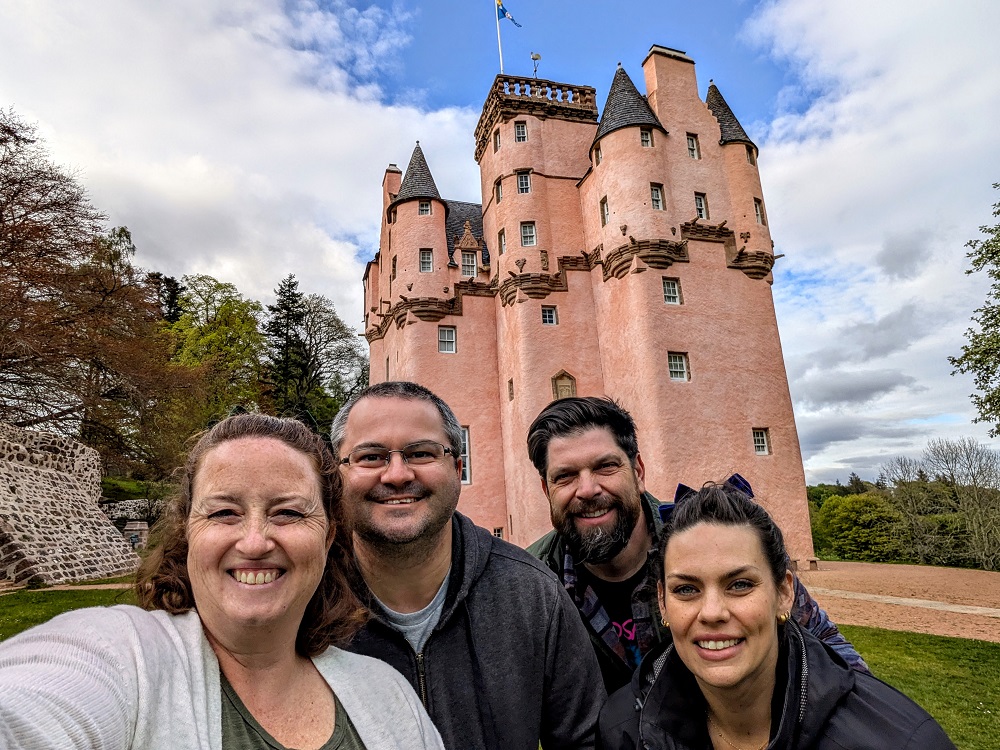 The four of us at Craigievar Castle