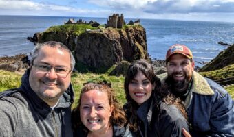The four of us at Dunnottar Castle