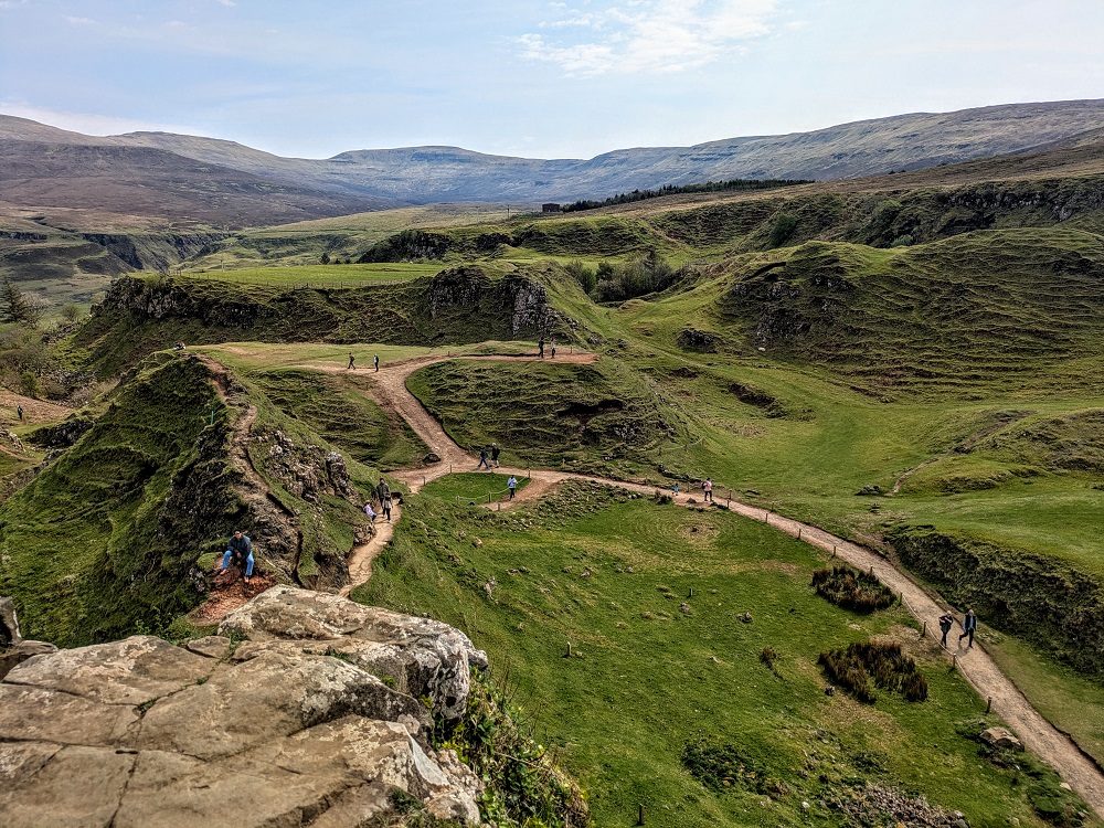 View from the top of the Fairy Glen, Isle of Skye
