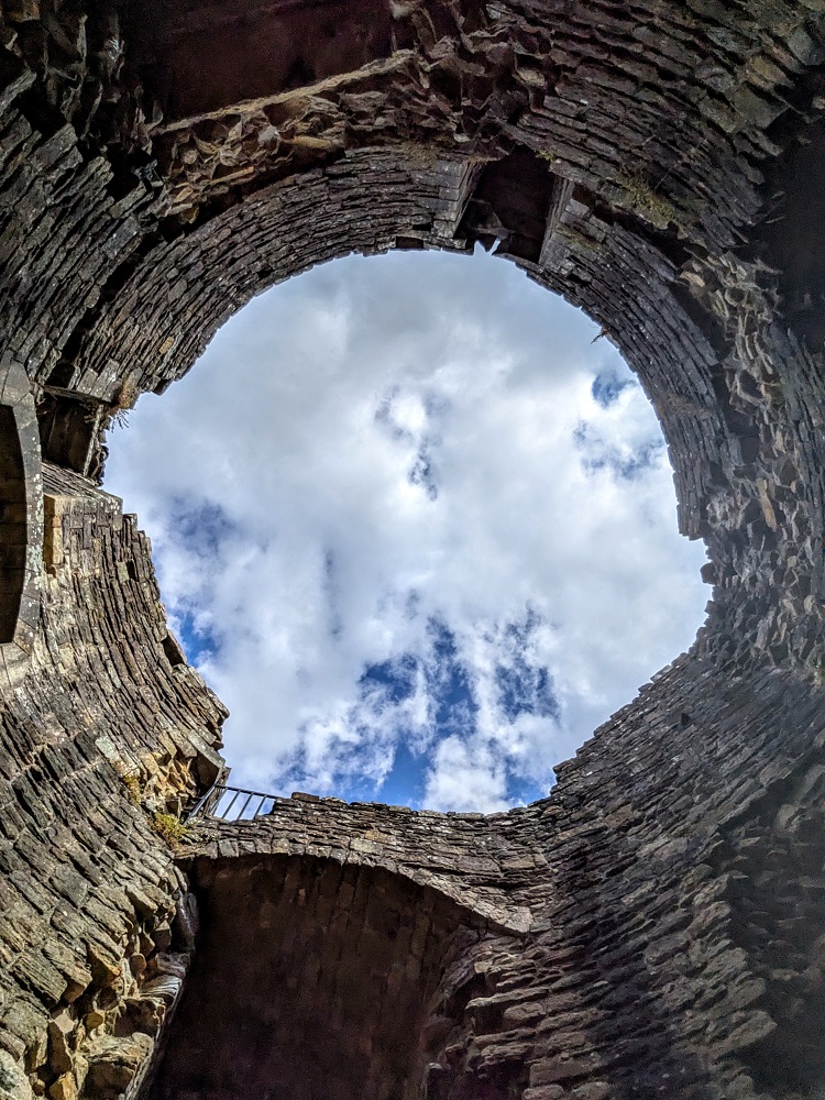 Barnard Castle - Looking up in the Round Tower
