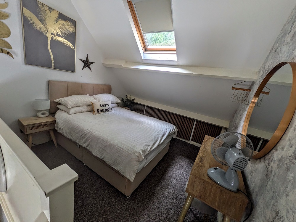 Bedroom of our Airbnb in Pembroke