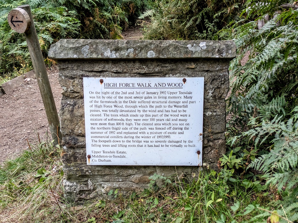 Information about High Force Waterfall damage in the past
