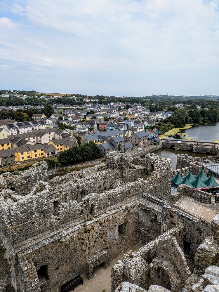 Pembroke Castle - View from the top of the Great Keep