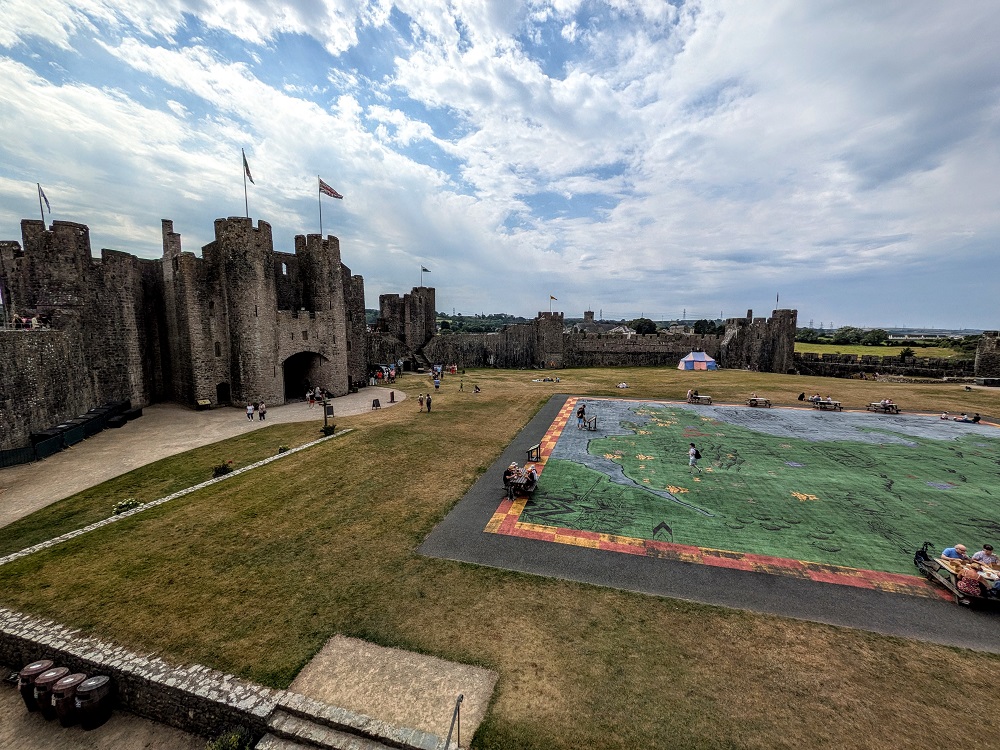 The interior of Pembroke Castle
