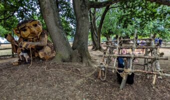 Whipsnade Zoo Thomas Dambo Trolls A Field Study - Bignut caught a big nut too