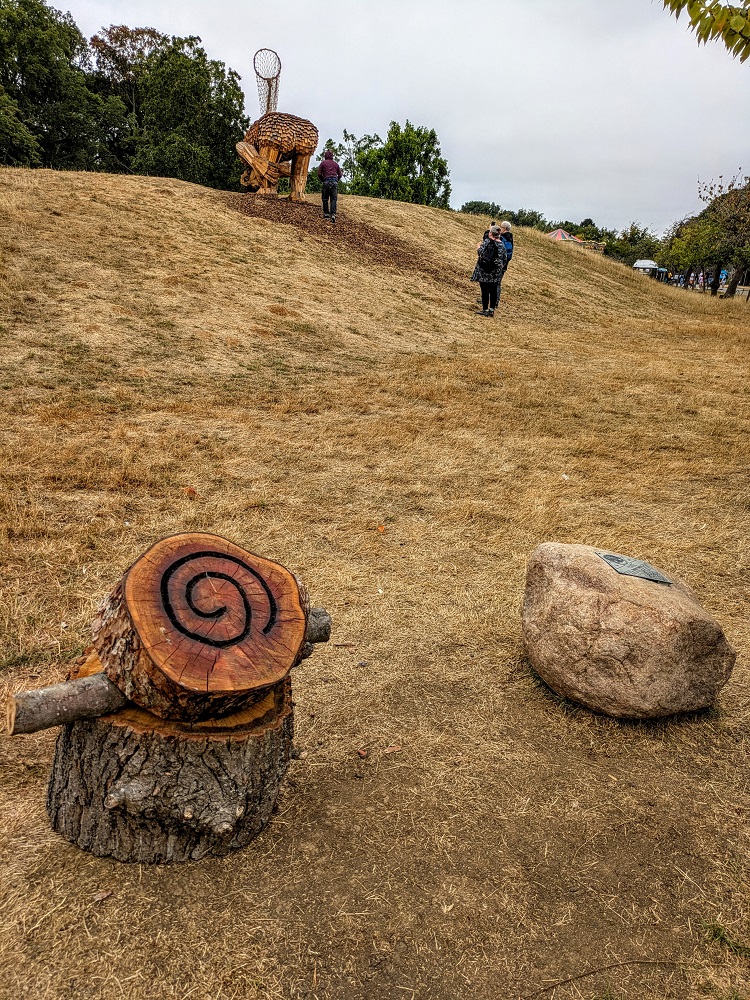 Whipsnade Zoo Thomas Dambo Trolls A Field Study - One of the letters of the troll alphabet
