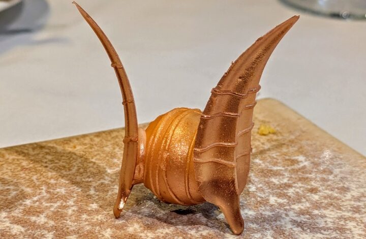 Golden Snitch edible treat at Afternoon Tea - Warner Bros Studio Tour Harry Potter