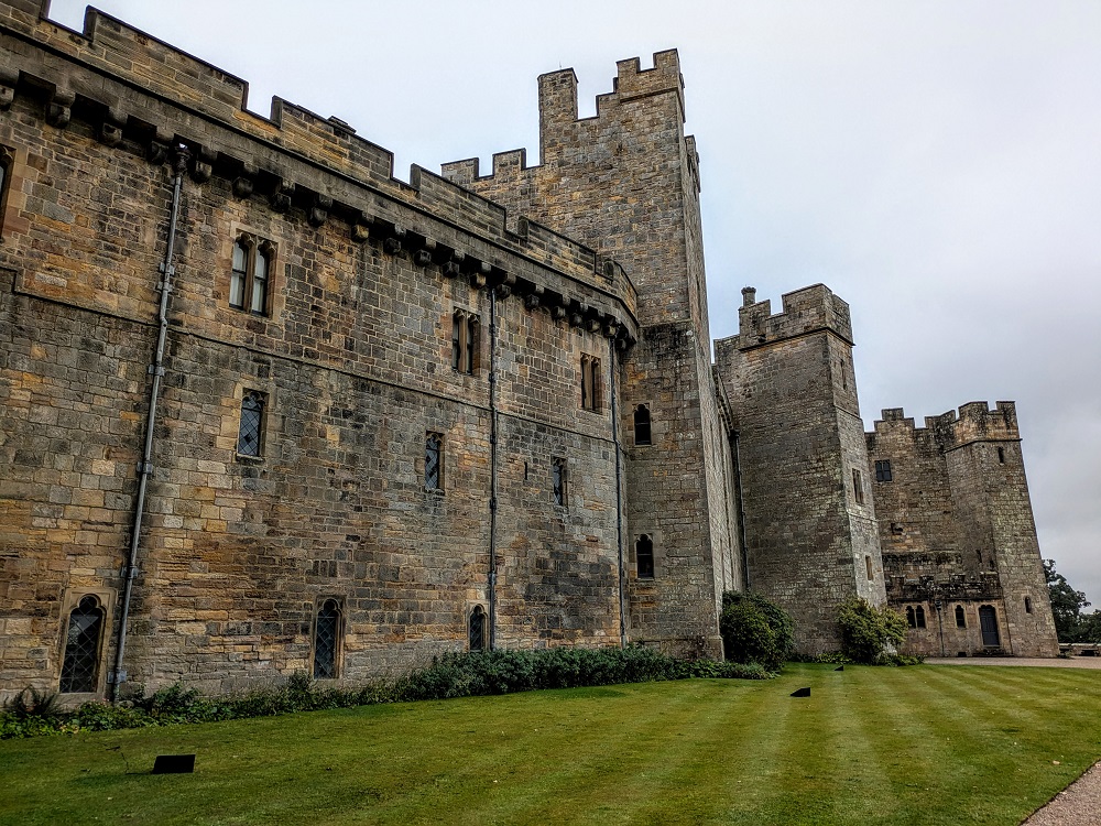 One side of Raby Castle