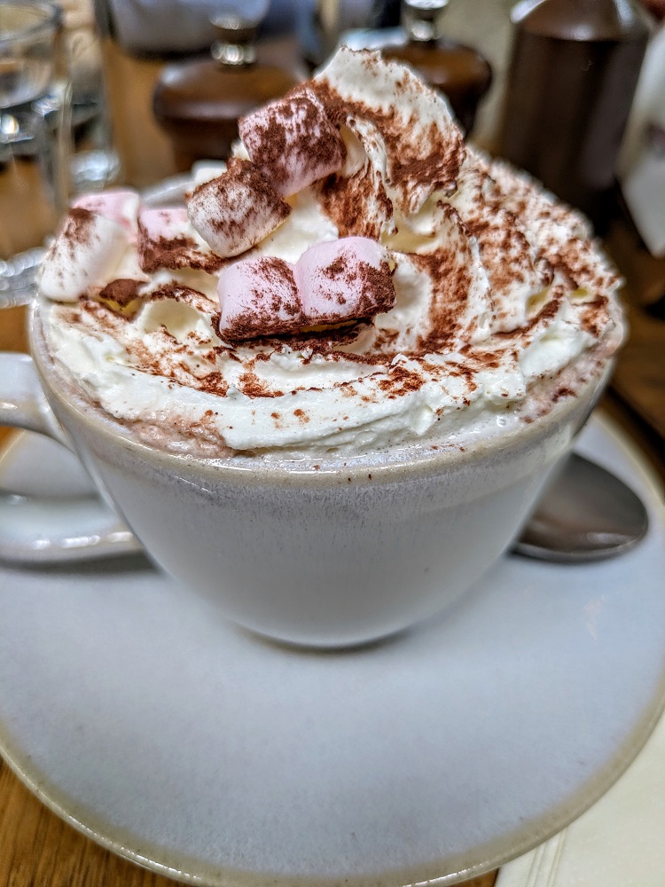 Raby Castle - Hot chocolate at Vinery Cafe
