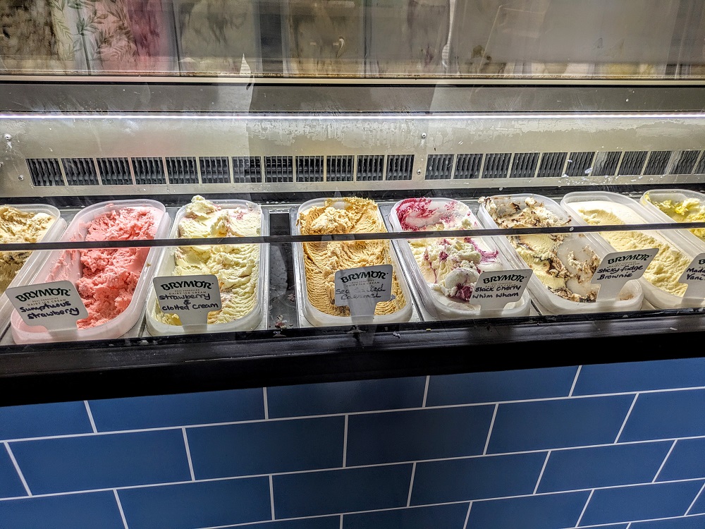 Raby Castle - Ice cream options at the Garage Cafe