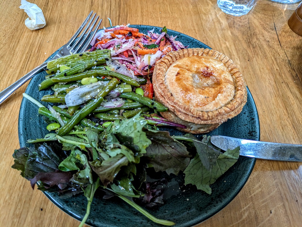 Raby Castle - Pork pie & salad at Vinery Cafe