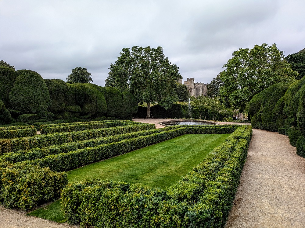 Raby Castle gardens & fountain
