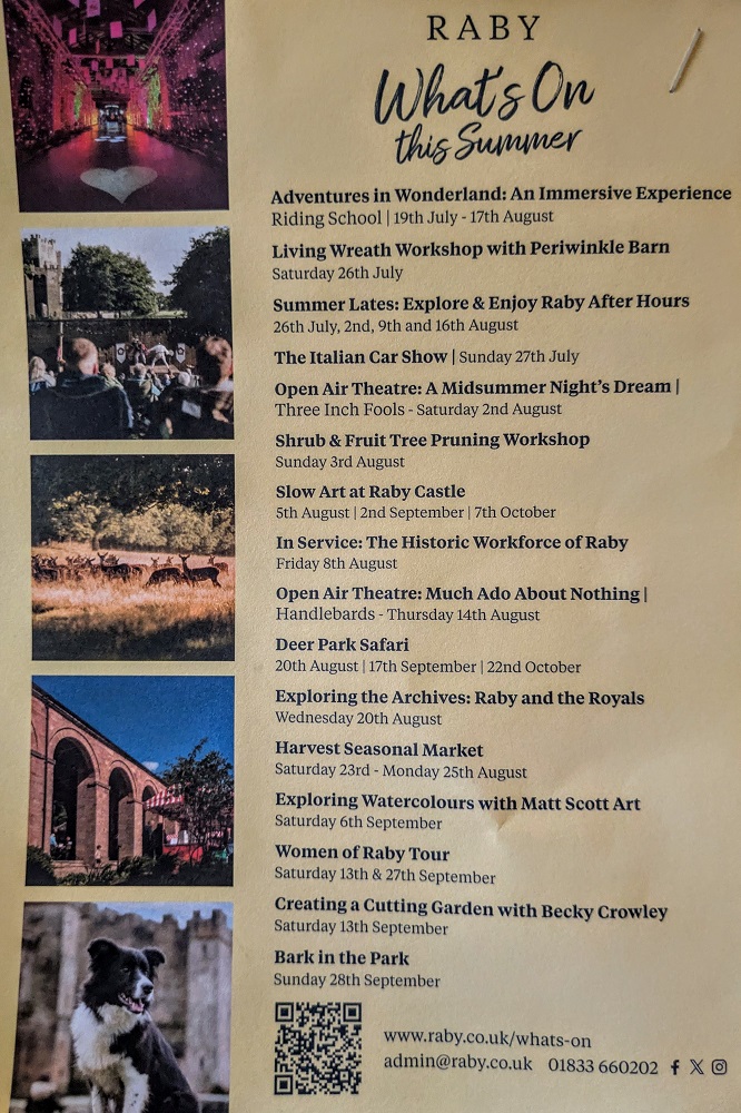 Seasonal activities at Raby Castle