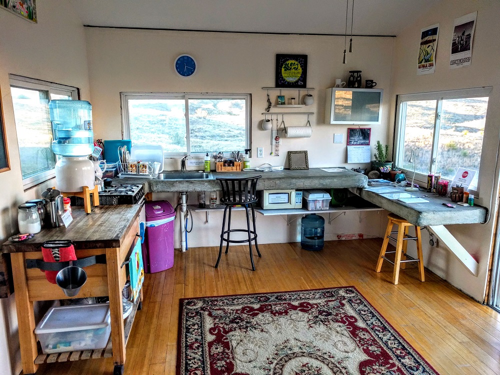 Kitchen-work-living area of our Airbnb in Terlingua, TX
