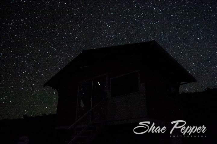 Our Airbnb at night