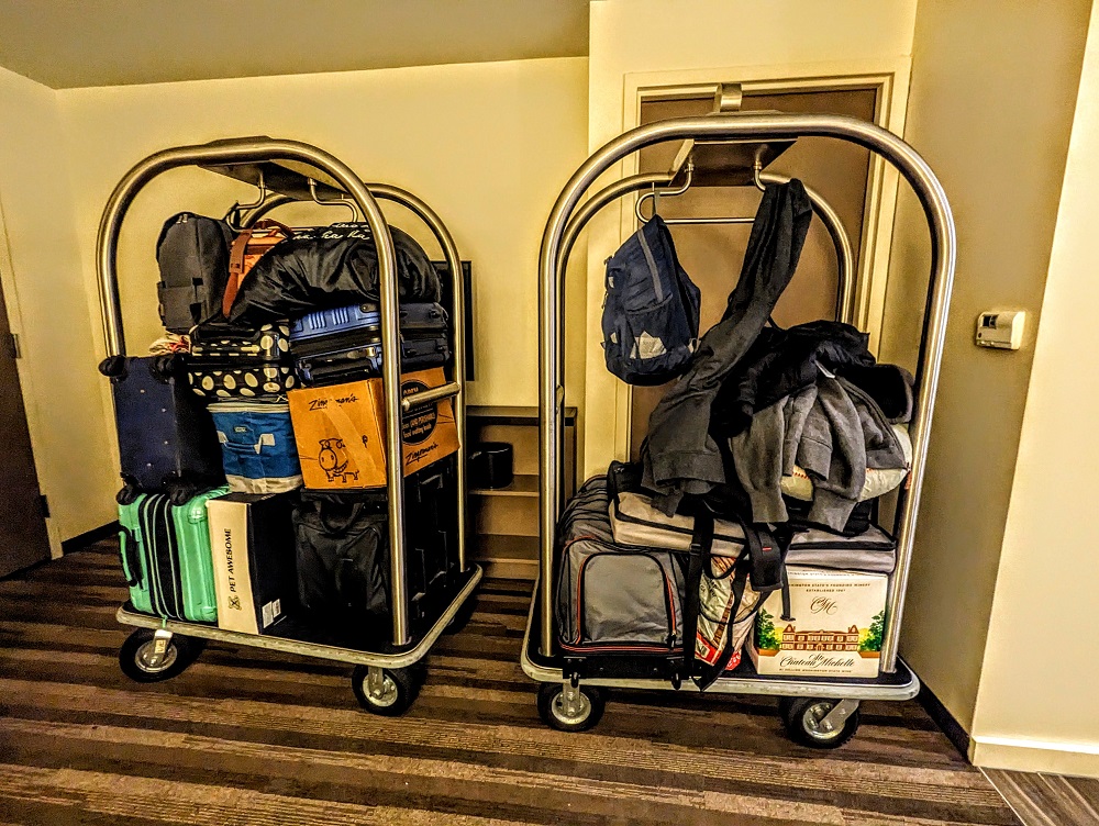 This is why we sometimes needed two luggage carts!